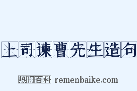 上司谏曹先生造句是什么意思的图片